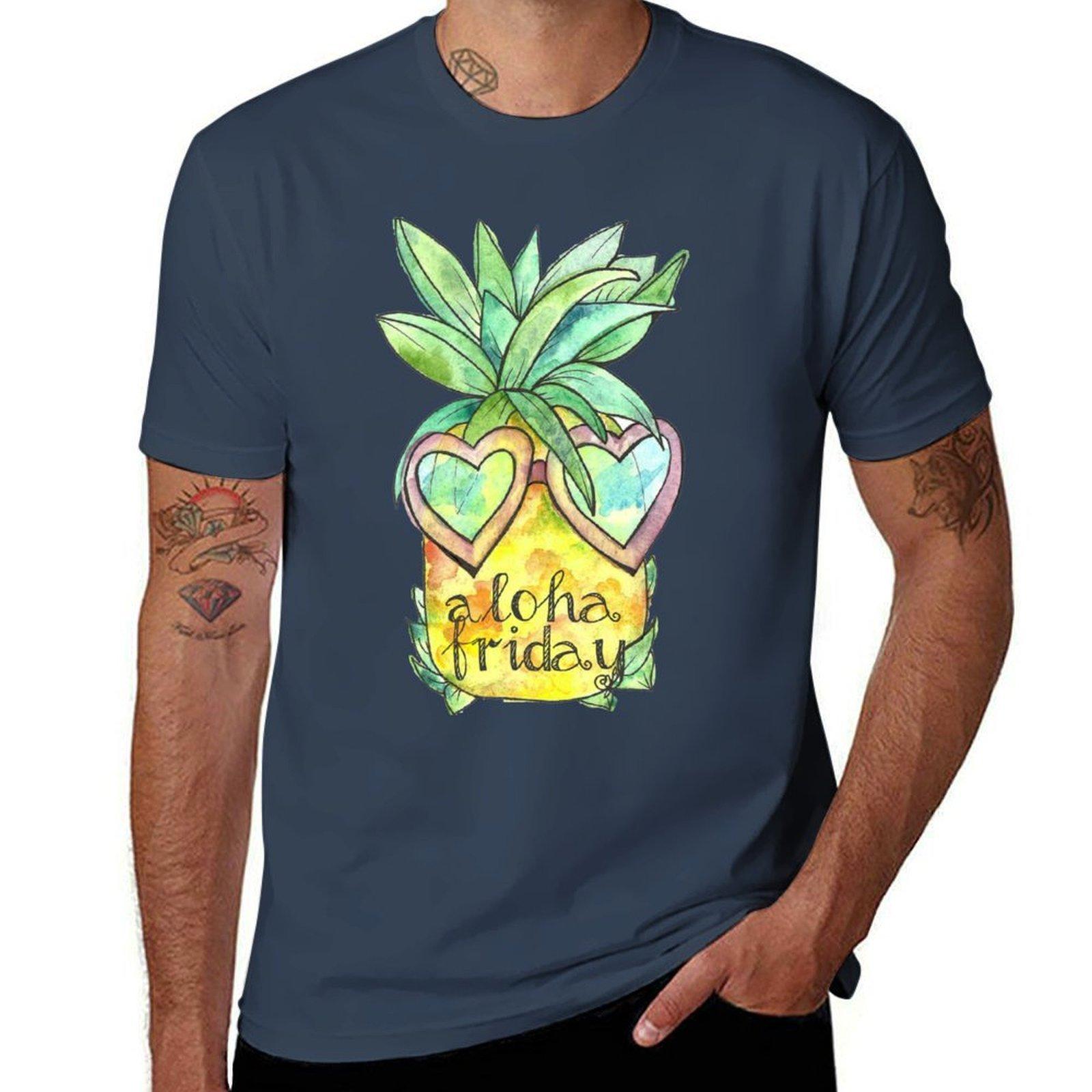 Aloha Friday Pineapple TShirt Large Size Breathable Tee S