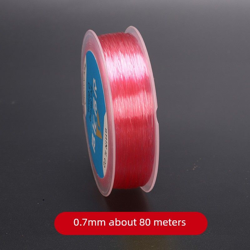 

Import Color Crystal Filament String Beads Bracelet String Elastic Bracelet String for Collectables Abrasion Resistant Rubber Band Carrying Strap Pink 0.7mm about 80 meters