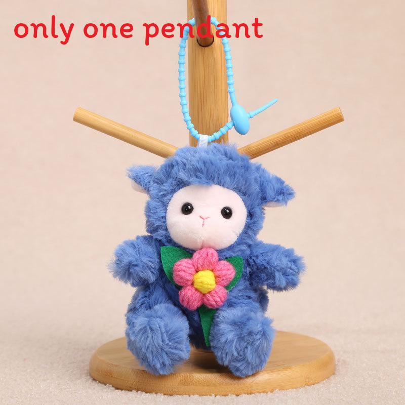 Plush Sheep Keychain With Knitted Flower Design For Girls And Women Accessories
