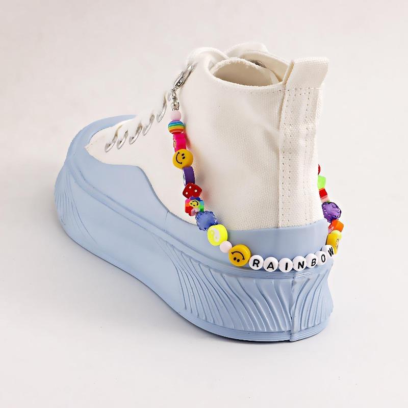 Cute Simulated Pearl Anklets for Women Bear Acrylic Bead Shoe Chain Foot Ankle Bracelet Summer Beach Accessories