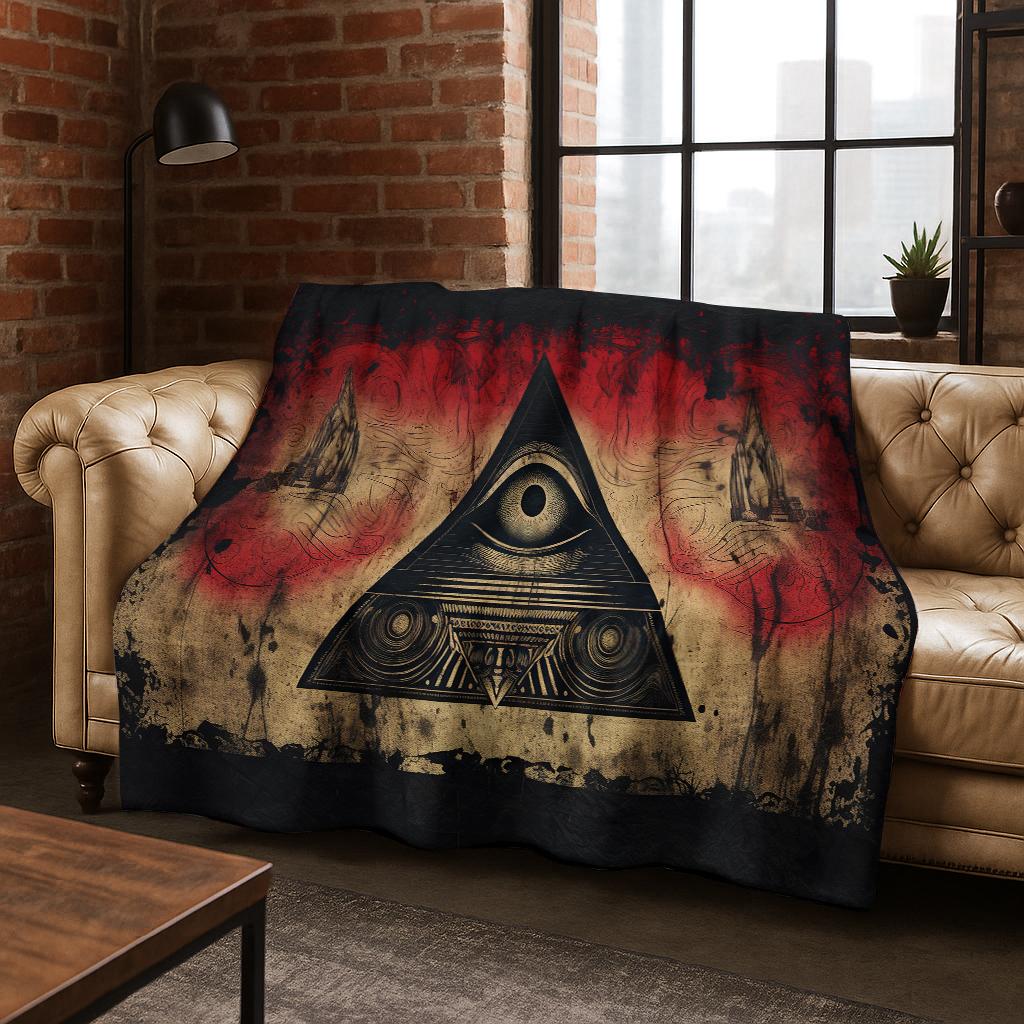 Beauty Eye of Providence Freemasonry Evil Eyes Flannel Blanket,Warm and Cozy Soft Throw Blanket for Home Bedroom Bed Sofa Kids