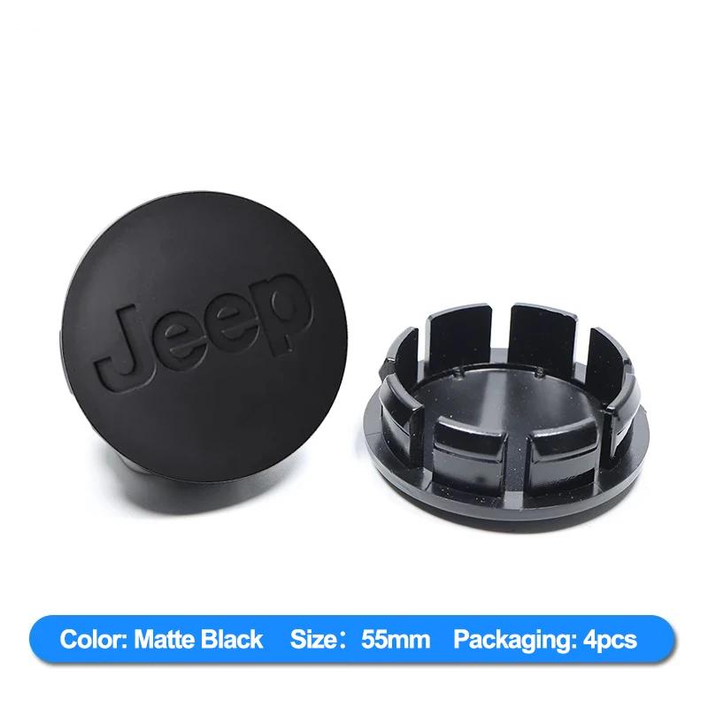 Per Jeep 4 Pezzi Coprimozzo Ruota Pneumatico Auto Set Decorazione Emblema Con Dimensioni 55MM 63MM Per Jeep Wrangler Grand Cherokee Aveng