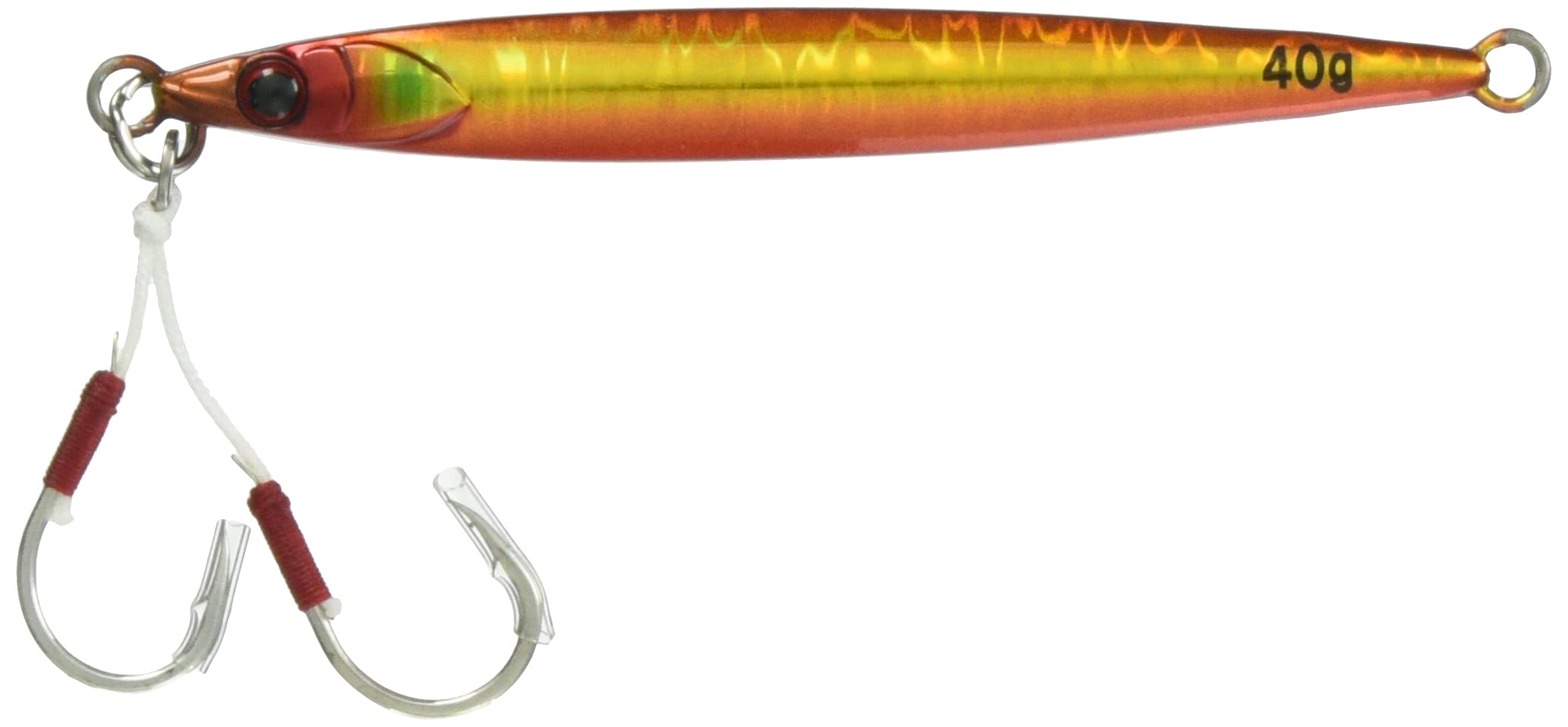 JACKALL Big Backer Metal Stick 40g Red Wave Jig/Slide Gold/Magma Holo.