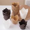 Pack of 50 Convenient Liners Food Grade Wrapper Greaseproof Cupcake Wrapper Natural Paper Liners