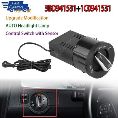 Upgrade Modification AUTO Headlight Lamp Control Switch With Sensor for VW Golf Jetta MK4 Passat B5 Polo Bora Beetle Car Parts
