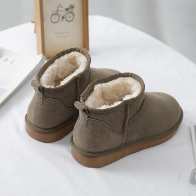 Mini Snow Boots Women's New Winter Velvet Warm Non-slip Short Tube One Pedal Bread Cotton Shoes Student Tide