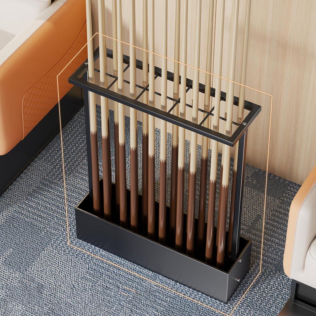 Billiard Cue Holder, Metal Stand, Freestanding Storage, Vertical Organizer,