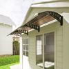 Front Door Canopy, Outdoor Awning, Rain Shelter, 303 X 96cm , Brown