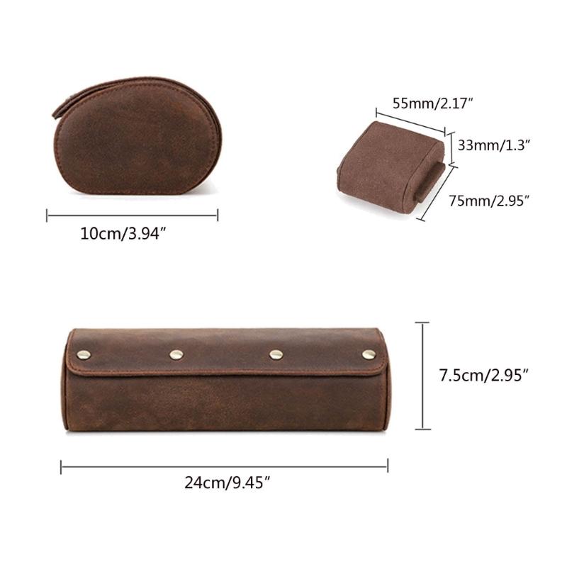 Watch Box Men and Women Watch Box Men and Women Multifunctional 3 Grids Leathers Storage Case Wrist Watch Boxes Gift Box