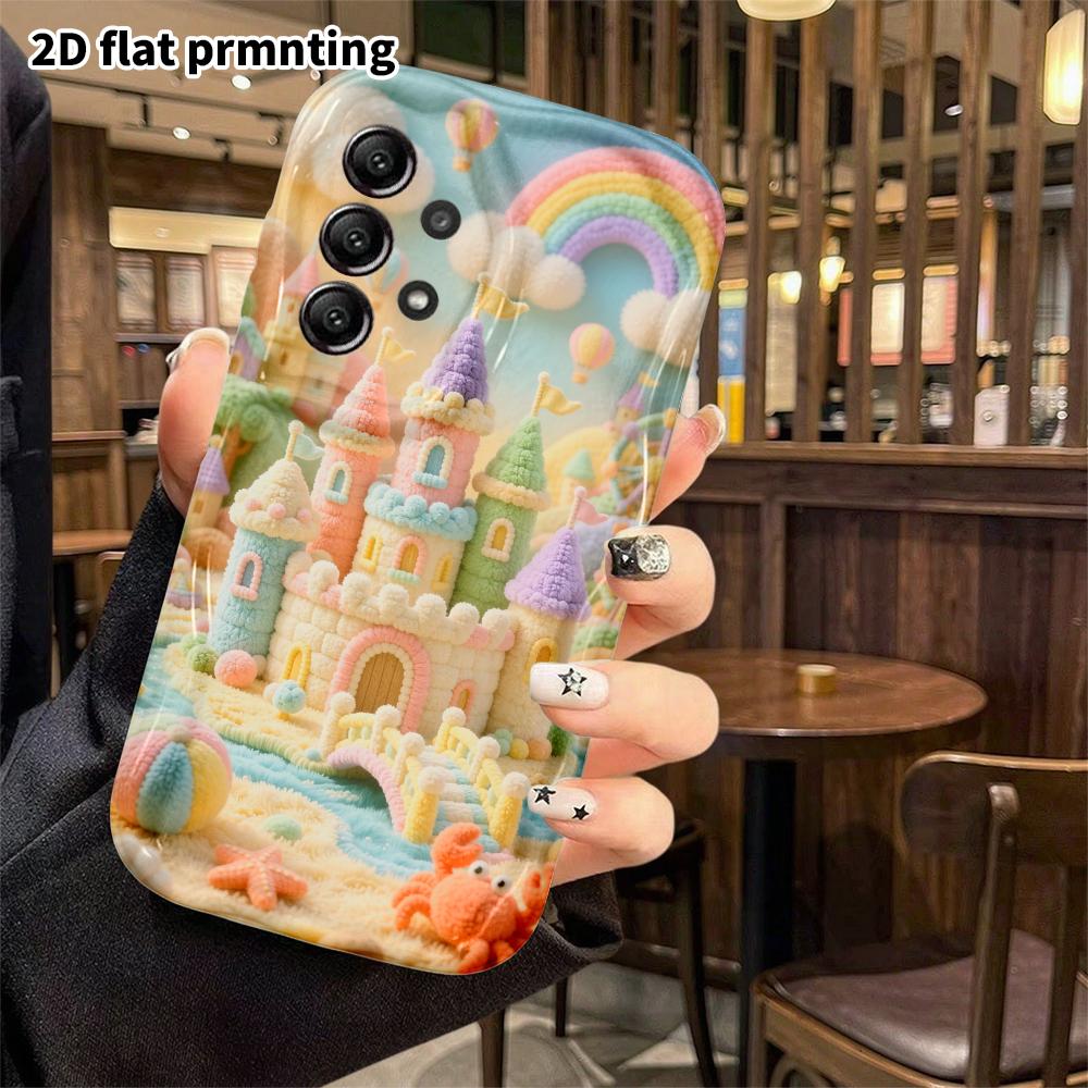 Phone Case: 2D Flat, Suitable for Samsung Galaxy A34 A35 M05 M06 S20 S22 S21 FE Plus 5G Protective Case, Dreamy Castle, Perfect Christmas and Hallowee