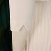 Women Elegant Color Block Turn Down Collar High Waist Pleated Office A Line Dress