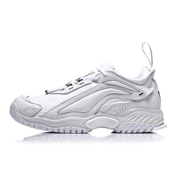 New LiNing Aurora Skywalk Anti Slip Wear Resistant Low Top Sports Casual Shoes Men's Pure White AGLN235-1