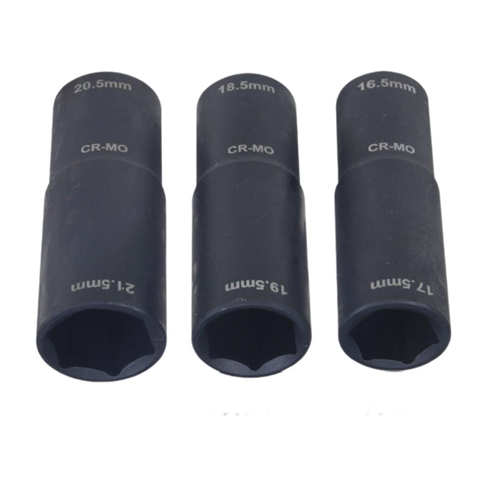 

Sale Newest High Quality 1/2-inch Drive Lug Nut Flip Socket Set 18.5 X 19.5mm,20.5 X 21.5mm,17.5 X 16.5mm Accessories China Mainland
