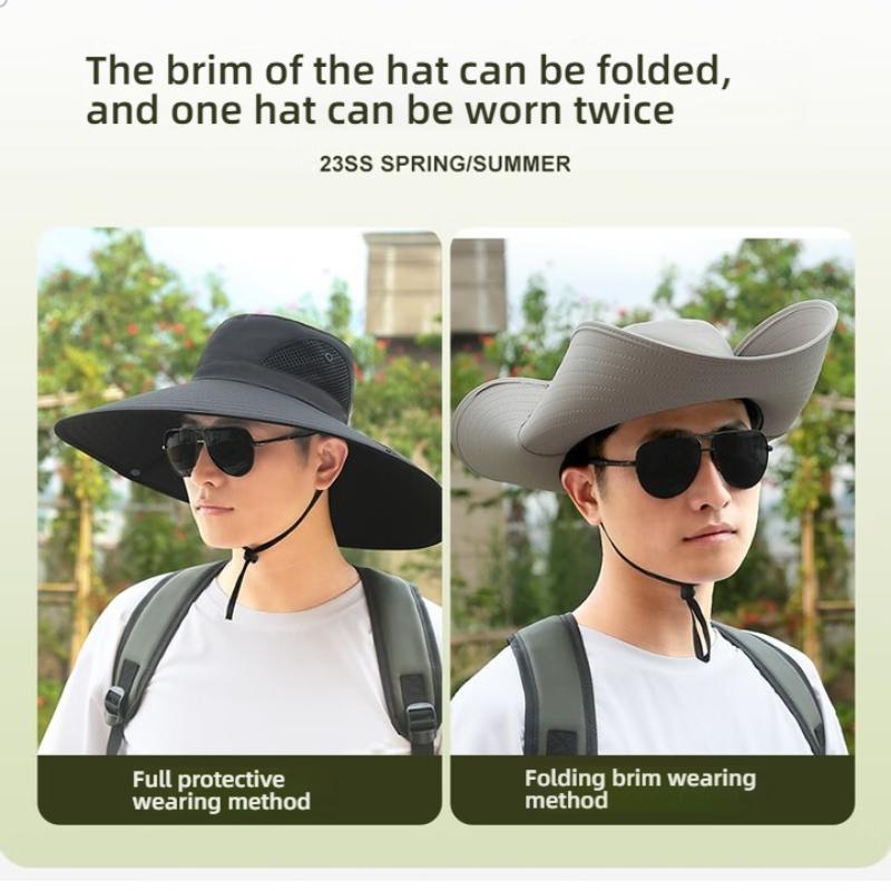 Sunscreen Hat for Men Sunshade Hat for Men Fisherman's Hat Large Brim Sun Hat, Hiking Hat Fishing Hat Cool Hat Sunshade Hat