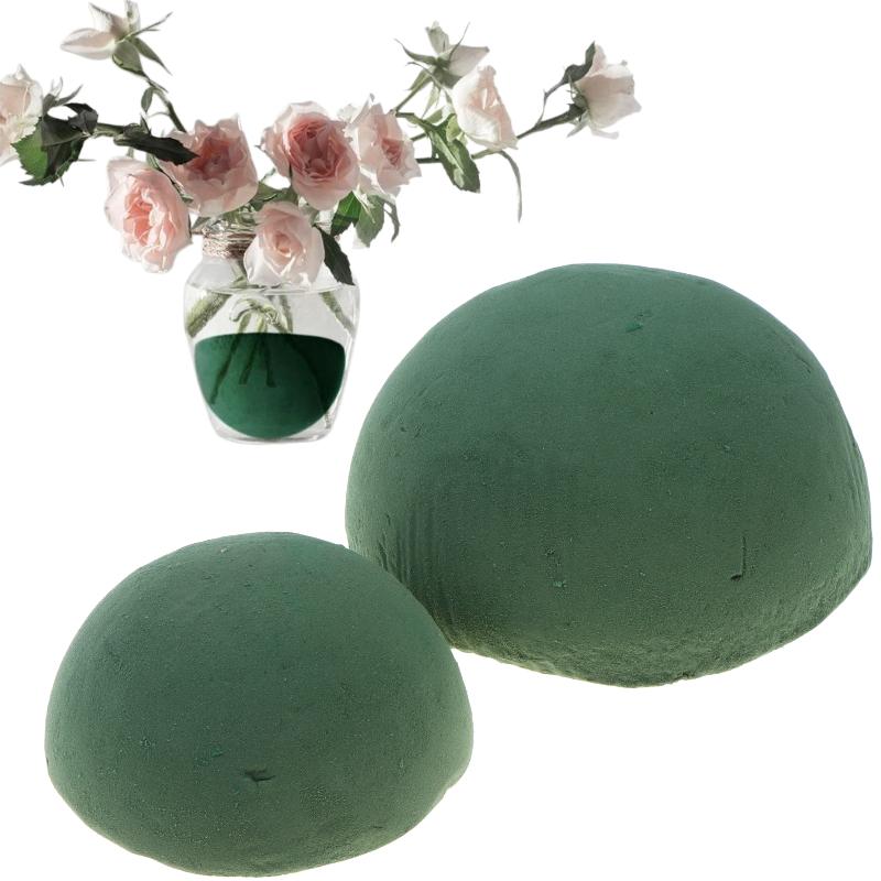 1/5Pcs Half Ball Diy Dry Artificial Flower Foam Block Green Floral Foam For Arrangement Birthday Wedding Decoration