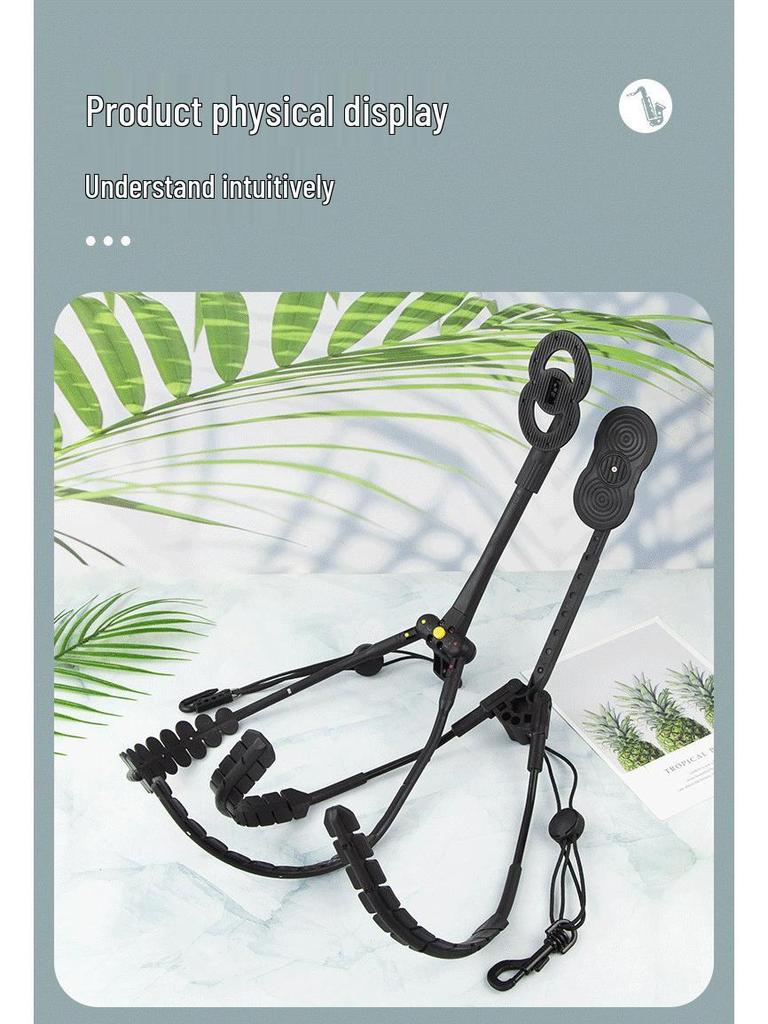 Bonmusica Saxophone Dual Shoulder Strap for Soprano, Alto, Tenor - Swiss Style for Children & Adults