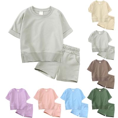 Summer Boys And Girls In Children's Short-sleeved Casual Fashion Two-piece Set