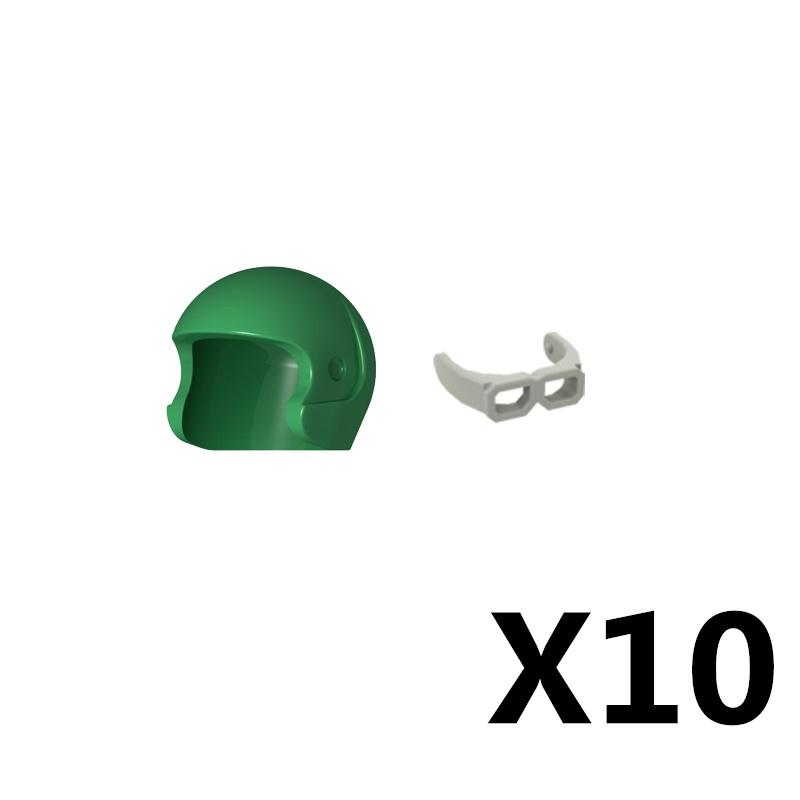 Military Soldier Figure Helmet Building Block Motorcycle Racing hat Cape cap Building Block Weapon Accessories Gift Toy Kid J052