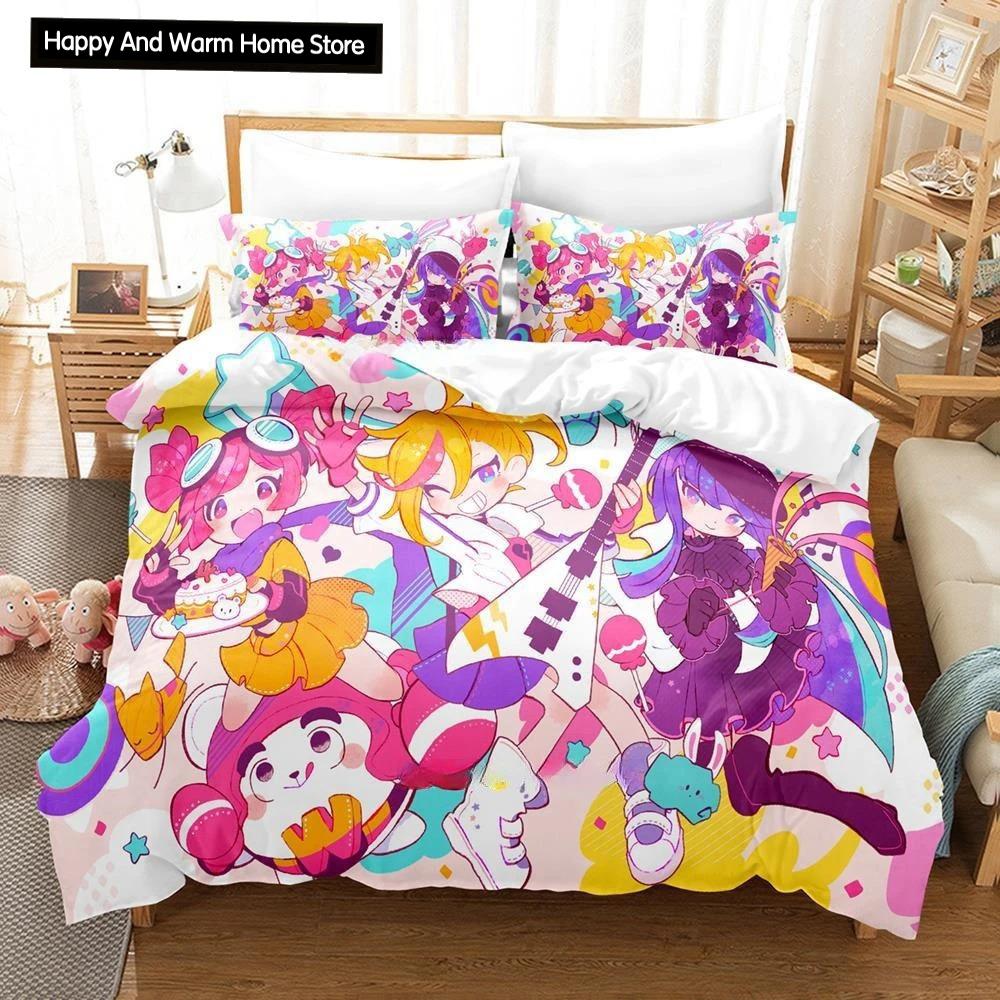 

Fashion 3D Print Muse Dash Bedding Set Single Twin Full Queen King Size Duvet Cover for Boys Adult Bedroom EU single(135x200cm)