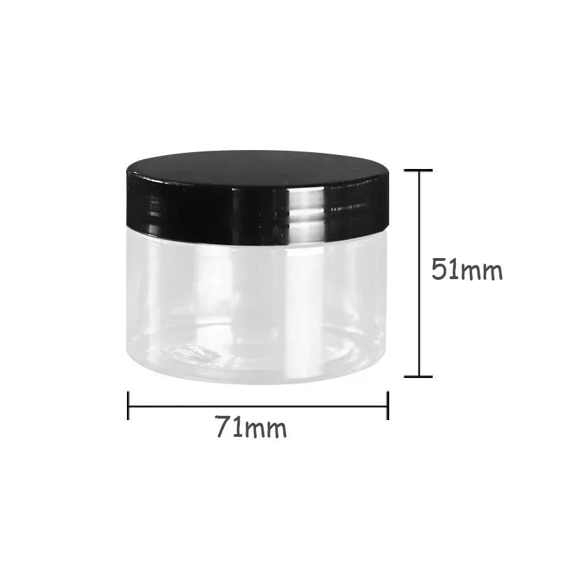 11Pcs 111ml Transparent PET Jar Empty Storage Jars For Candy Cookies Dried Fruit Food Cosmetic Containers Face Cream Sample Pot