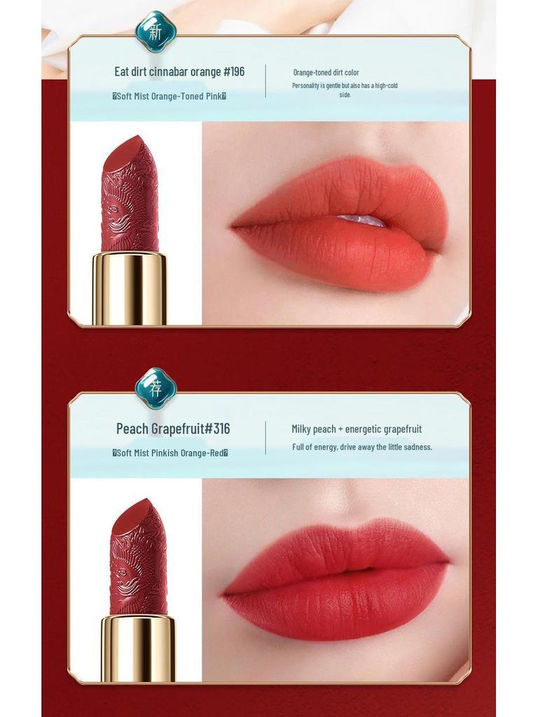 Soft Mist Carved Mattes Langanhaltendes Samt-Lippenstift-Set - Nicht verblassend, einfach aufzutragen Östlicher Lipgloss.