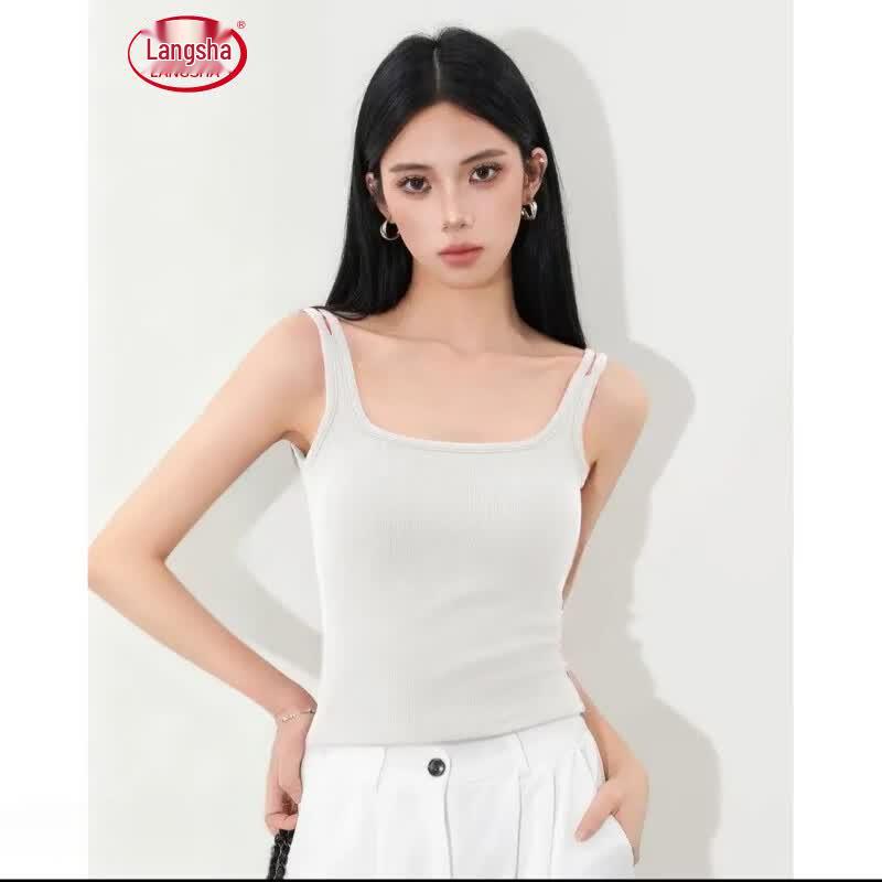 Langsha Women's Built-in Bra Camisole Top