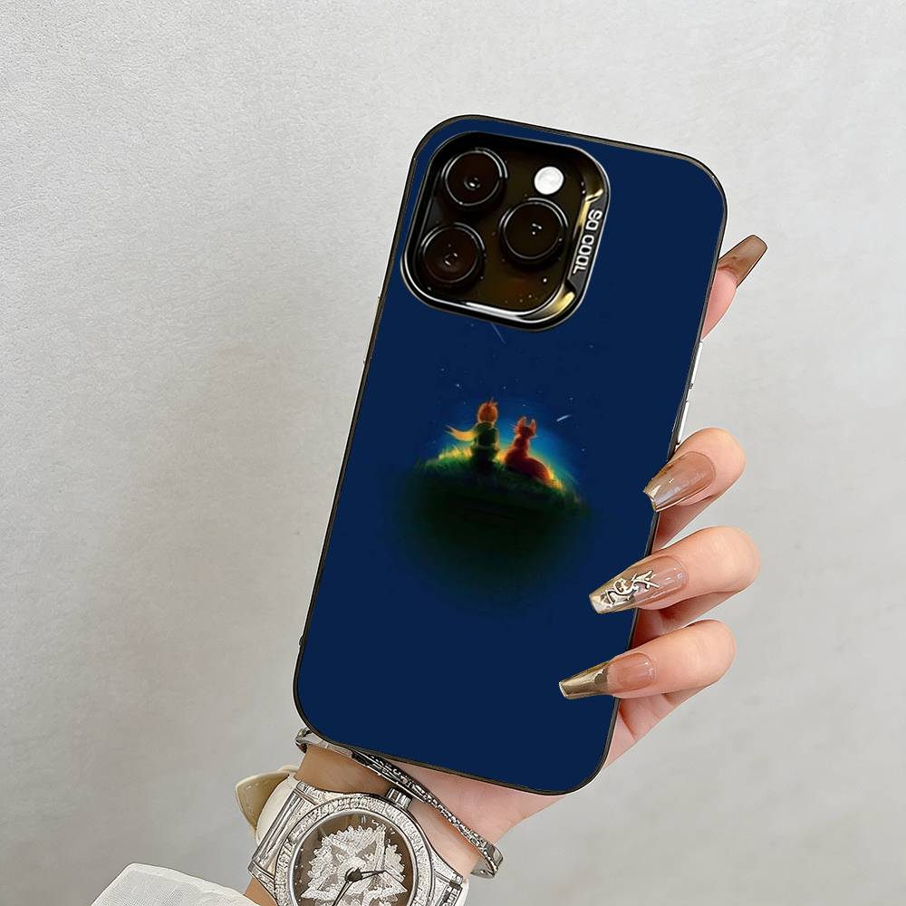 Der kleine Prinz Handyhülle Für iPhone 17,16,15,14,13,12,11 Plus,Pro Max,XS,Bunte Silberne Handyhülle Funda Cover