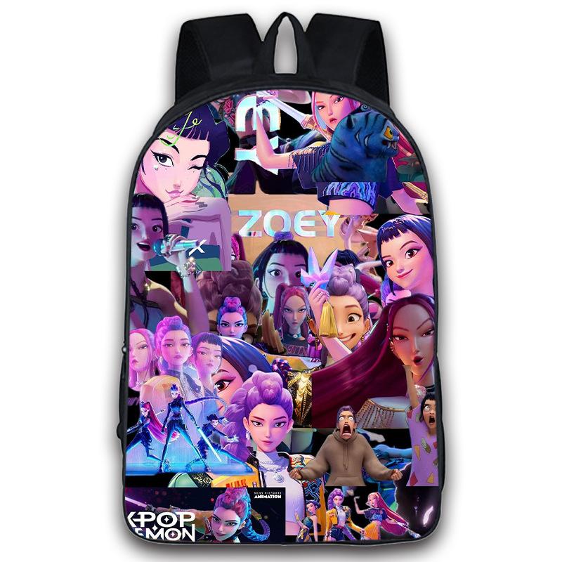 Kpop Demon Hunters Backpack Boys Girls Zoey Mira Rumi Bookbag Knapsack Schoolbag Rucksack Travel Backpacks Birthday Gifts
