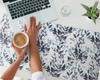 Decorative Mat for Laptop On Desk Plant Pattern Vintage 100X50 Cm