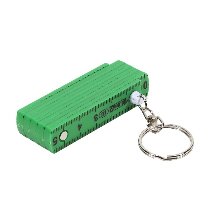 Compact Folding Ruler Keychain 0.5m Portable Measuring Tool Plastic Keychain For Drawing NEW 1-5PCS Solid Color 50cm Ruler Tools
