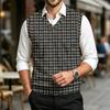 Men's Casual Wool- V-Neck Knit Sweater Vest for Commute