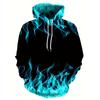 [Flammen 3D Hoodie] Flammen 3D Print Hoodies für Herren - Grafik Hoodie, Bequemer Lockerer Trendiger Kapuzenpullover - Herrenbekleidung für Herbst Winter