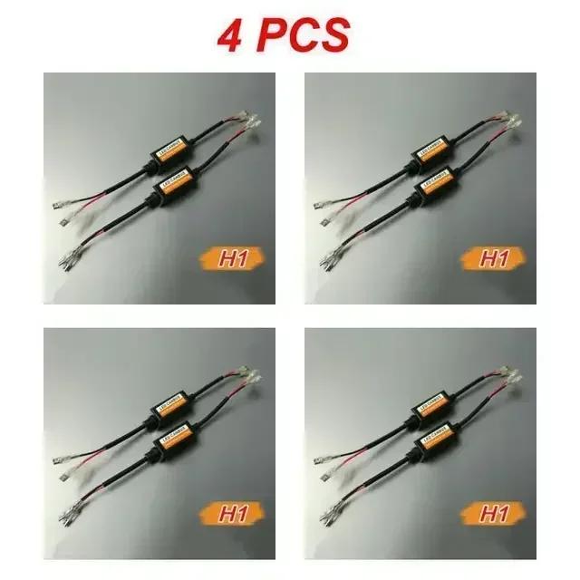4pcs LED Canbus Decoder Adapter For H1 H4 H7 H11 9005 9006 9012 Anti-Flicker Harness Bulbs Resistor Warning Error Canceller