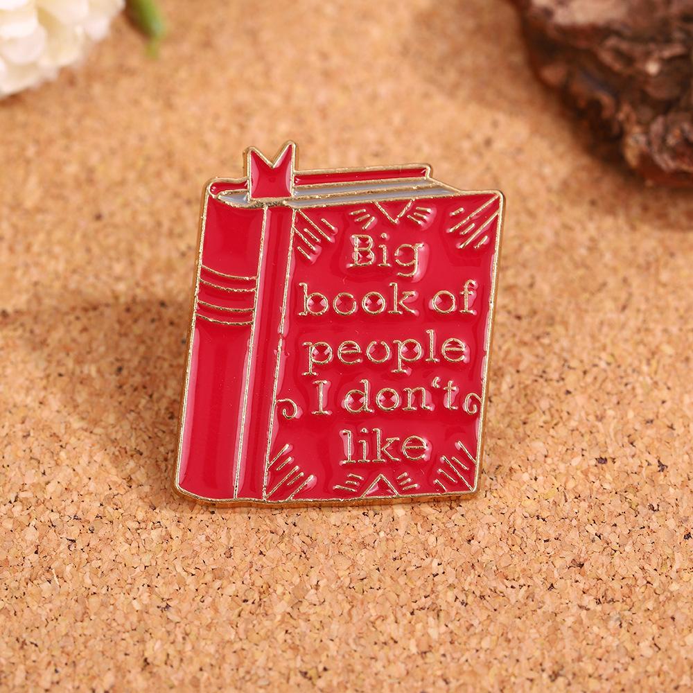 Cartoon Book Brooch Premium Versatile Clothing Accessories Collar Brooch Accessories