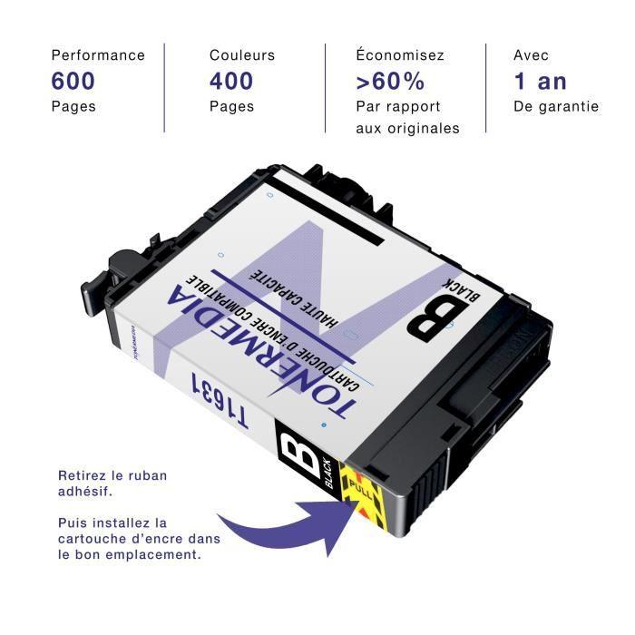 Ink Cartridges - TONERMEDIA - Epson 16XL - Pack of 20 - Compatible Workforce - Multi-color