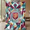 Coperta in Flanella con Stampa Calcio Burnley, Coperta Morbida Calda Leggera per Divano Letto Campeggio