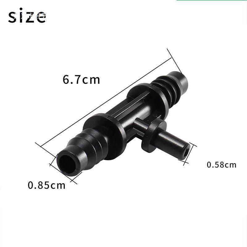811 To 47 Tube Garden Reducing Tee Connector for Micro-Sprinkler Irrigation