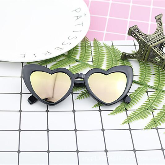 Love Women'S Sunglasses Cute Heart-Shaped Sunglasses Trendy Peach Heart Sunglasses 15983