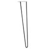 Set of 4 Hairpin furniture legs, height 71 cm, 2 rods, black with plastic feet