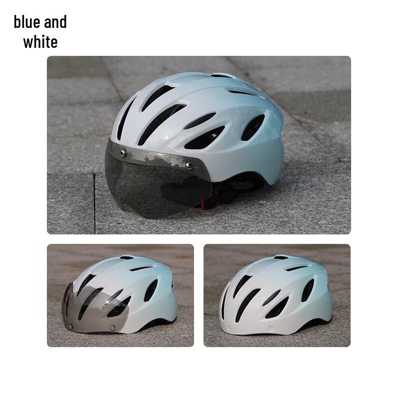 LISHI Bicycle Helmet with Magnetic Visor and Taillight L (56-61cm)