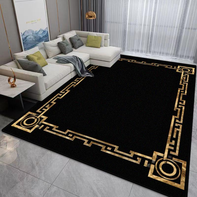 Modern Decorative Carpet black Living Room Minimalist Style Home Decor Home Large Area Bedside Washable Floor Mat Dining Room