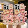 For iPhone 15 Pro Max Fashion Glitter Flowers Luxury Transparent Frame Phone Case For iPhone 11 12 13 14 16Plus Protective Cover