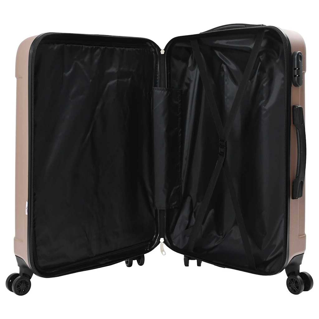 3 Piece Luggage Set In Rose Gold 50 X 31 X 78 Cm ABS Plastic