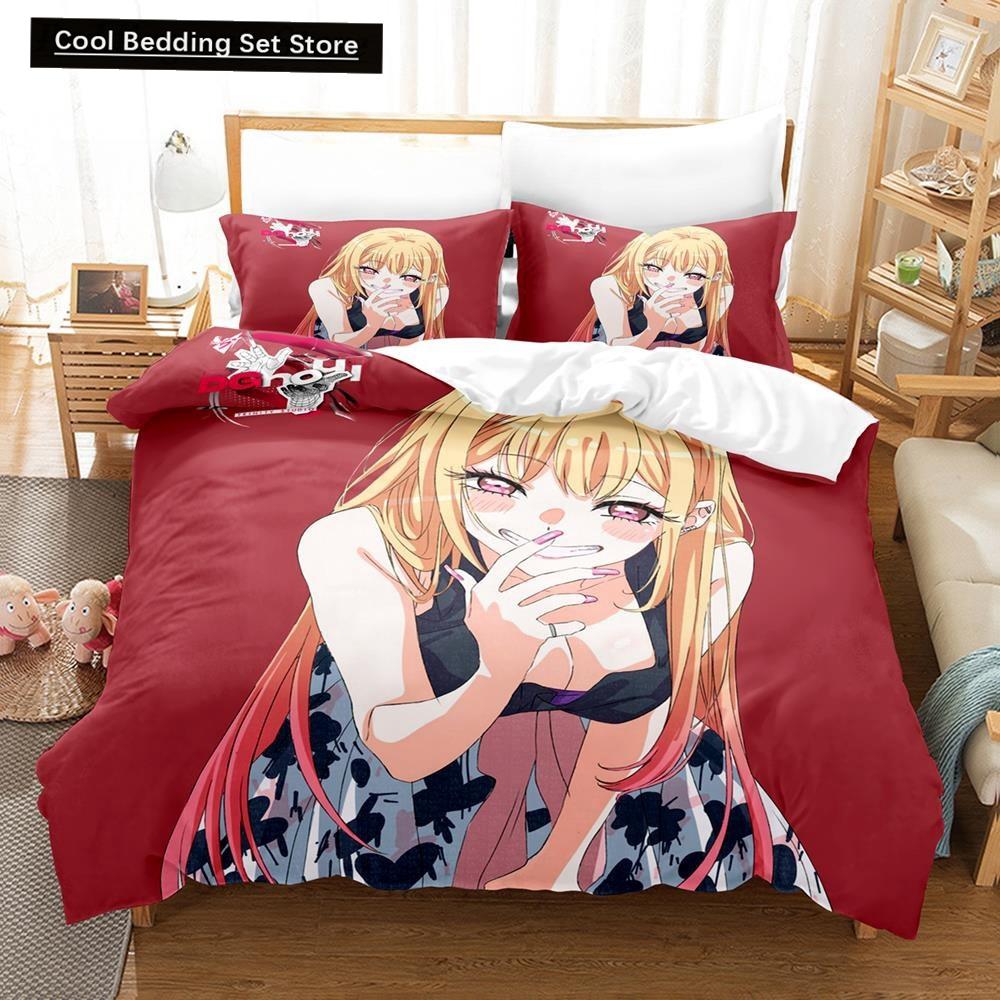 Anime My Dress-Up Darling Bedding Set Single Twin Full Queen King Size Bed Set Adult Kid Bedroom Duvet Cover Sets Home Textiles