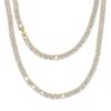 European 5mm Diamond Tennis Necklace: Single Row Hip Hop Streetwear Accessory for Men & Women