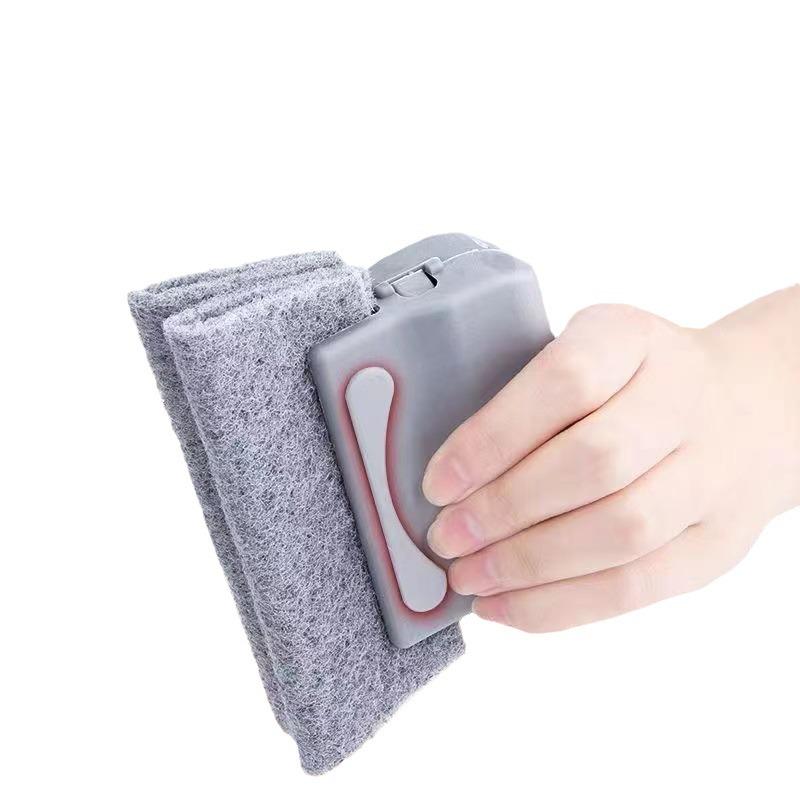 Window and Door Groove Cleaning Brush with Sponge