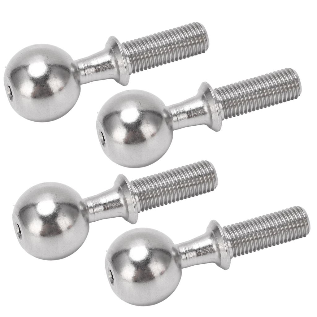 4 szt. Śruba z głowicą kulową ze stali nierdzewnej z czopem kulowym dla ARRMA INFRACTION 6S 1/7 dla TYPHON 6S 1/8 Samochód RC Srebrny