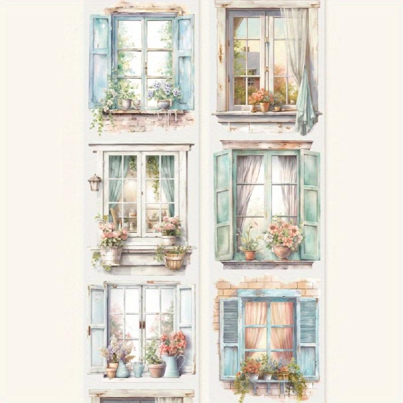 PET páskové samolepky v retro stylu, 1 role, vodotěsné, scrapbookingové potřeby, ideální pro zdobení diářů a rozvrhů, samolepky, potřeby pro junk journaling