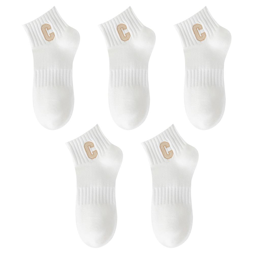 

Breathable Ankle Socks Comfortable Casual Socks Fashion Low Cuff Sock Spring Summer білий