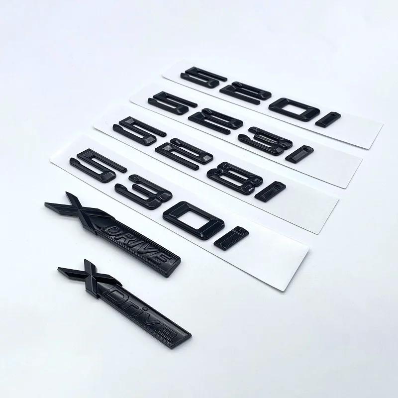Glossy Black Letter 520i 523i 525i 528i 530i 535i 540i Emblem For BMW 5 Series E60 E61 F10 F11 G30 Car Trunk Logo Sticker PS9